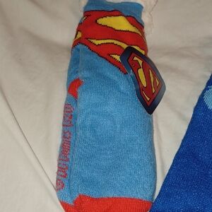 3/$12😀 Stocking Stuffer NWT Superman Cozy Socks NEW
